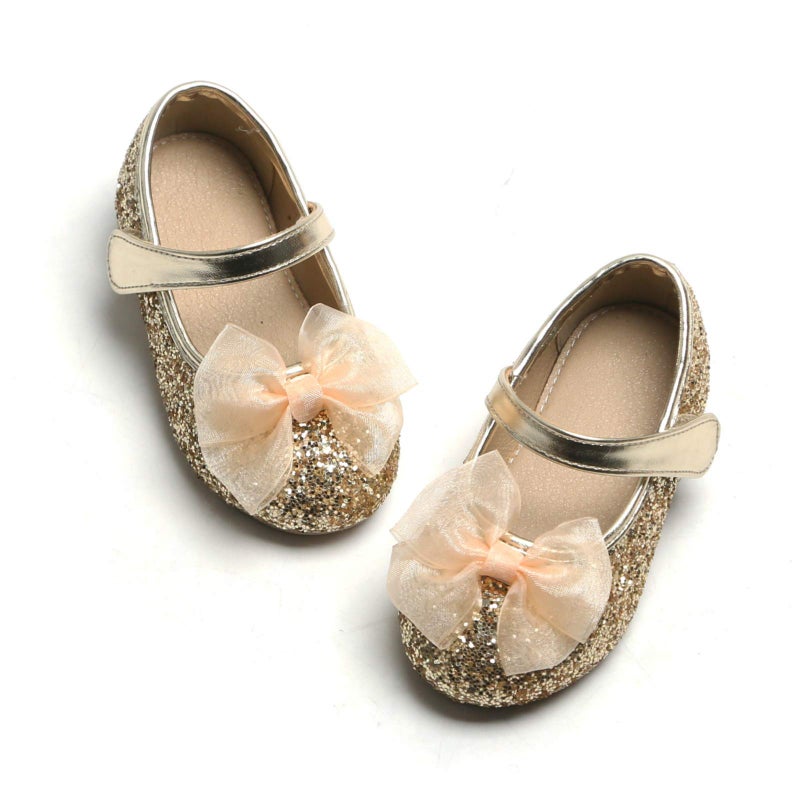 Otter MOMO Toddler/Little Girls Mary Jane Ballerina Flats Shoes Slip-on School Party Dress Gold Shoes Size 9 - Image 1